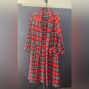 Lafayette 148 New York plaid wool coat, size M/L